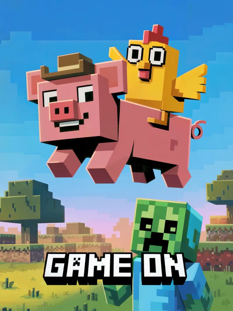 Minecraft Game On alluminio dibond da Stellar Creative