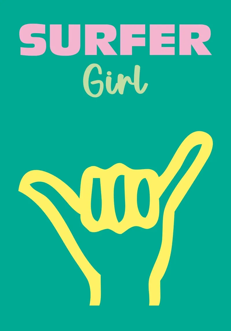 Surfer Girl alluminio dibond da Art Fart