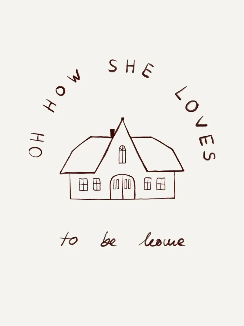 Oh how she loves to be home pellicola backlit da Sophie Augustin Illustration