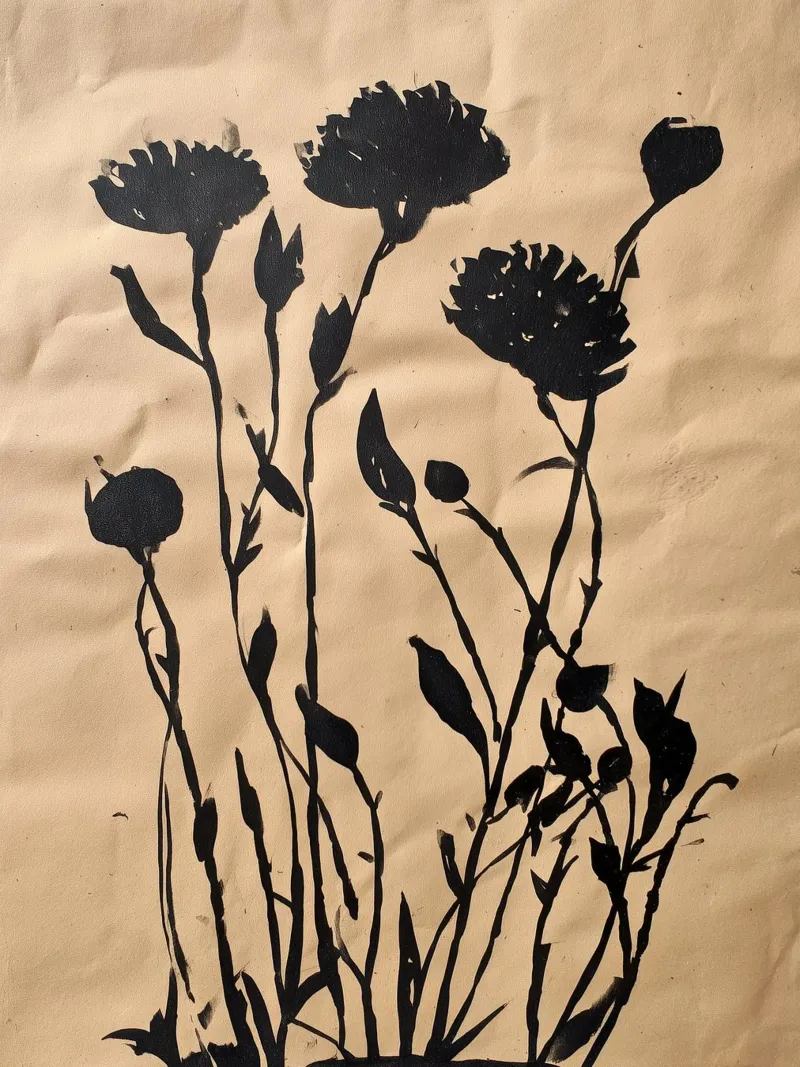 Silhouette fiore selvatico 1 plexiglass da Seed & Signal