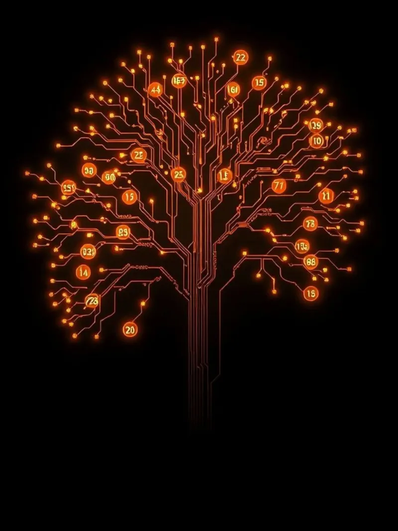Digital Roots: The Luminous Circuitry Tree hahnemühle by Artistic-shop