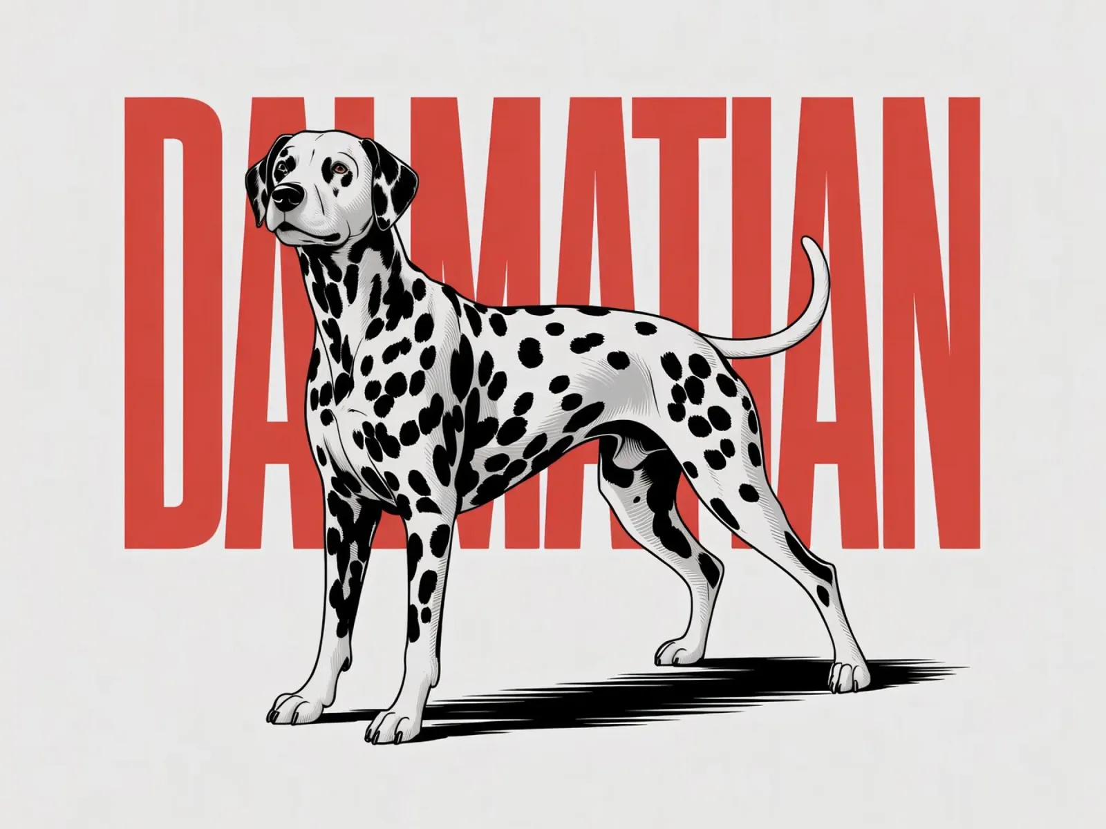 Cane dalmata - Design sorprendente in bianco e nero pellicola backlit da Plain Thoughts