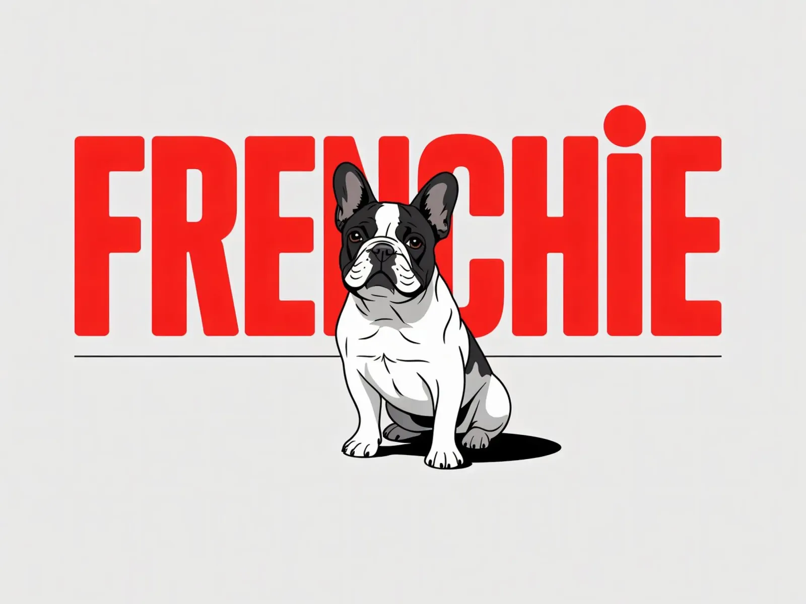 Frenchie - Bulldog francese stilizzato pellicola backlit da Plain Thoughts