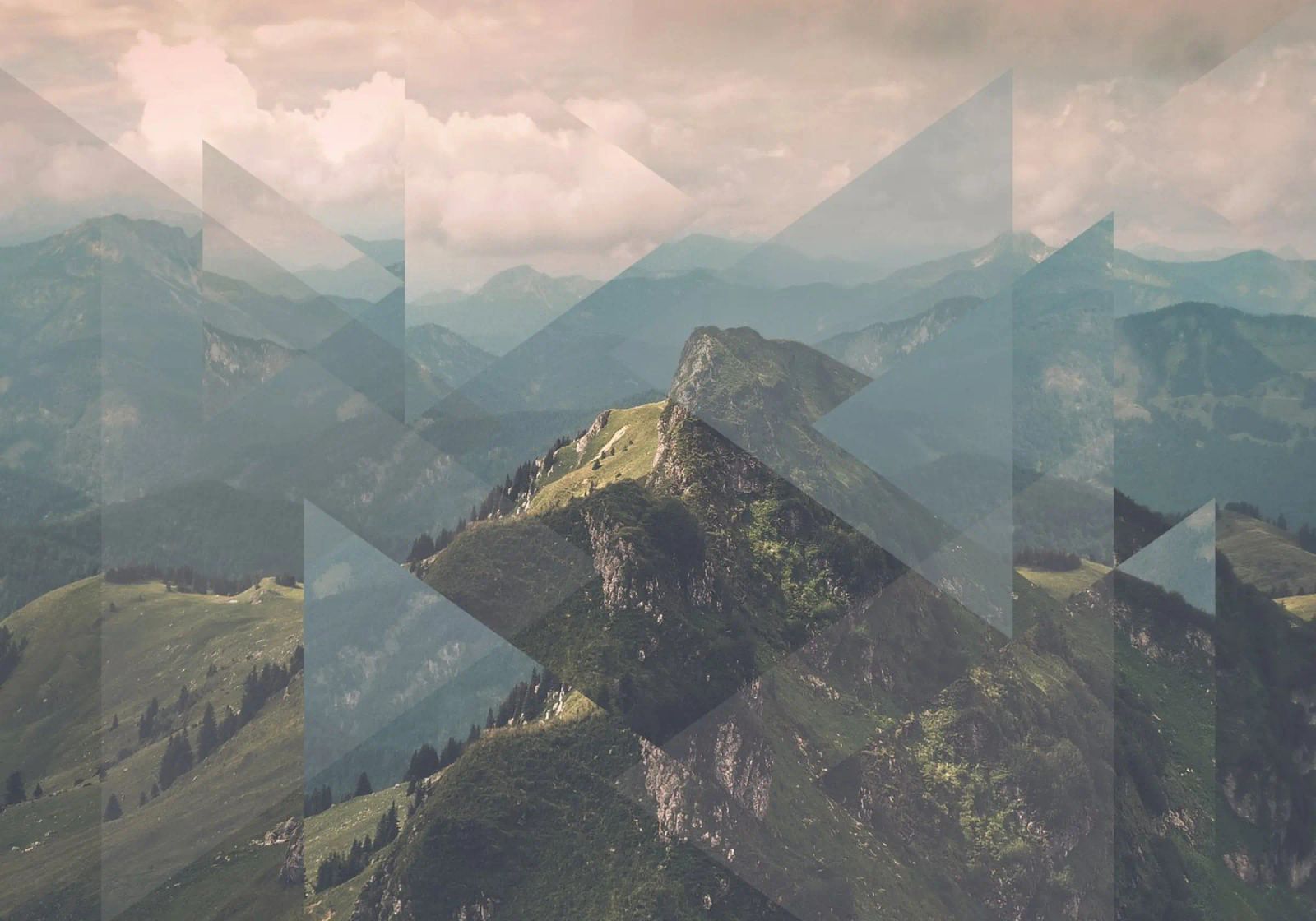 Mania Landscapes Scattered 1 Alps (Germany) Poster von Mania Print Collection