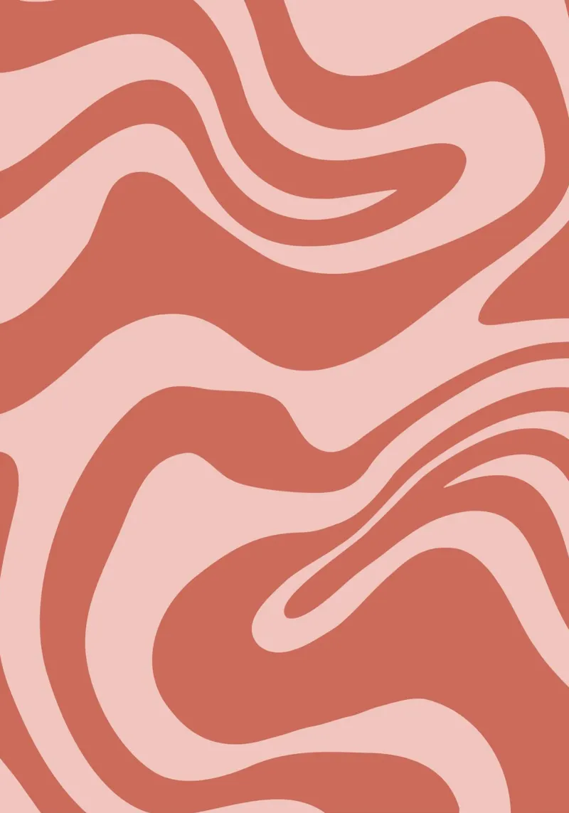 Arte astratta a vortice in terracotta - Poster dal flusso retrò e groovy plexiglass da Grungeo