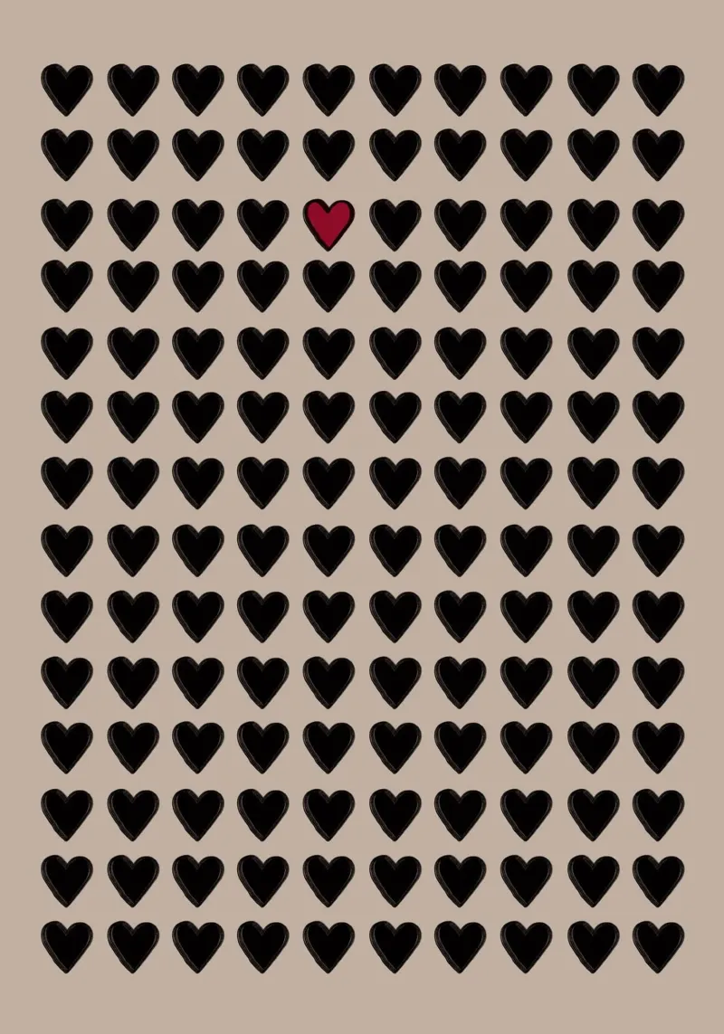 The Red Heart carta hahnemühle da Marosie