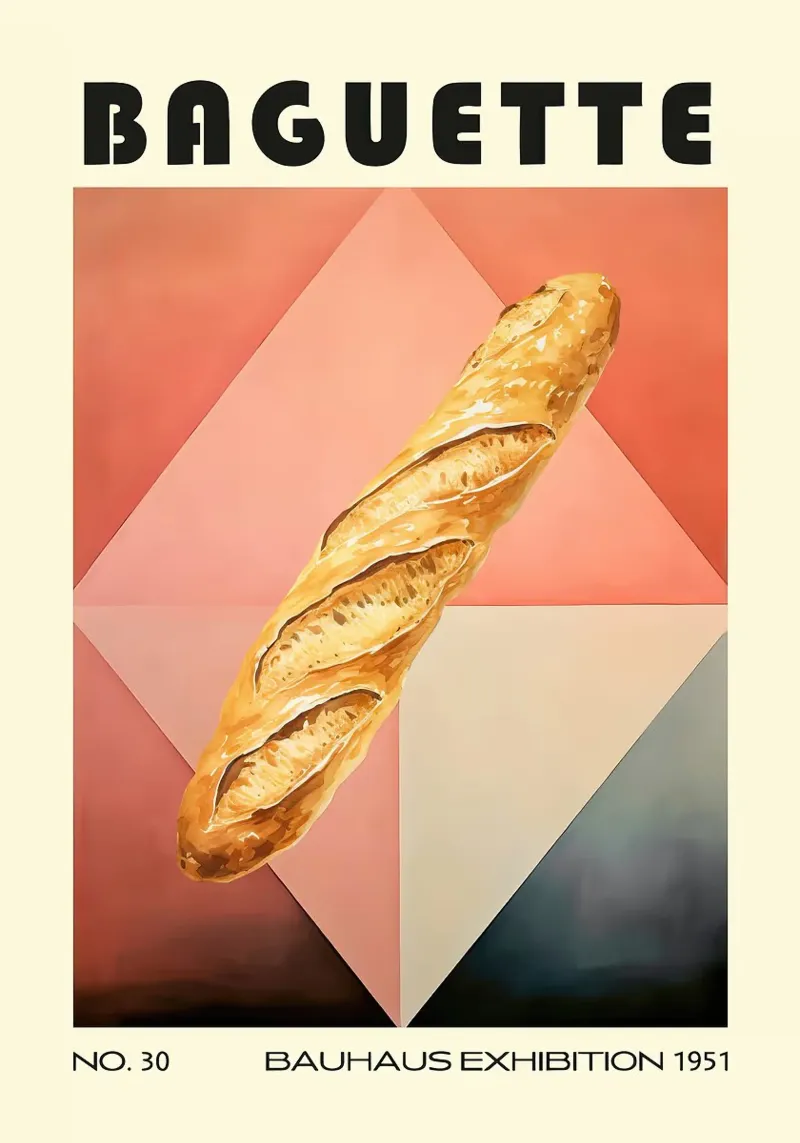 Baguette Bauhaus Pasticceria pellicola backlit da kakaka