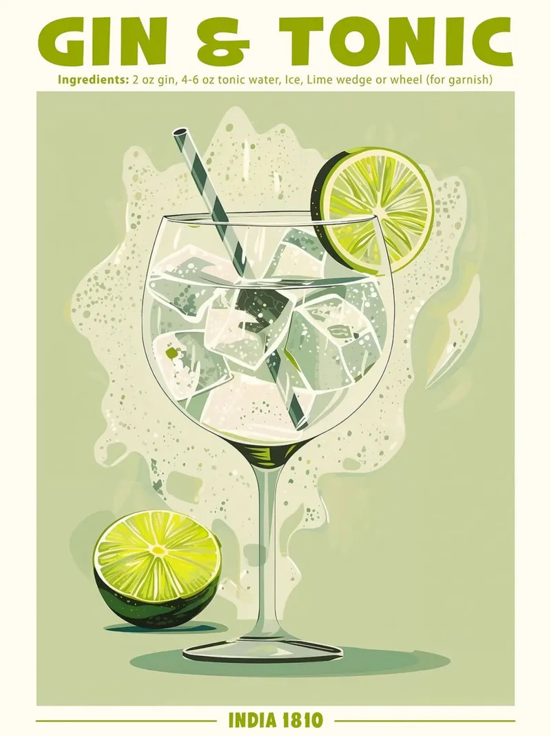 Gin e Tonic, India 1810 pellicola backlit da Erin Lambert