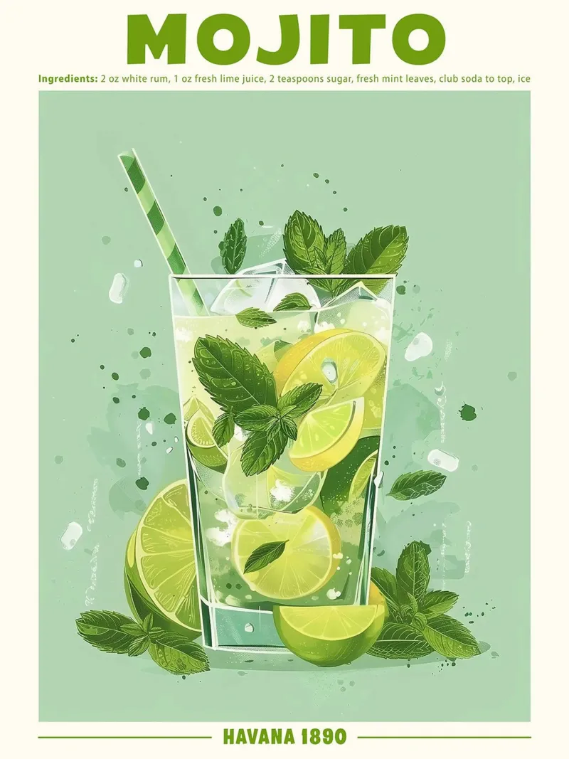 Mojito, L'Avana 1890 di TAlex carta hahnemühle da Erin Lambert