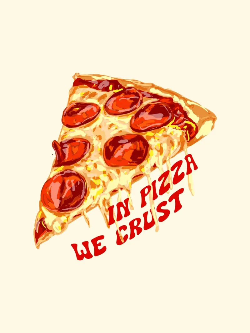 In Pizza We Crust - Pepperoni Slice alluminio dibond da EDMPROJECT