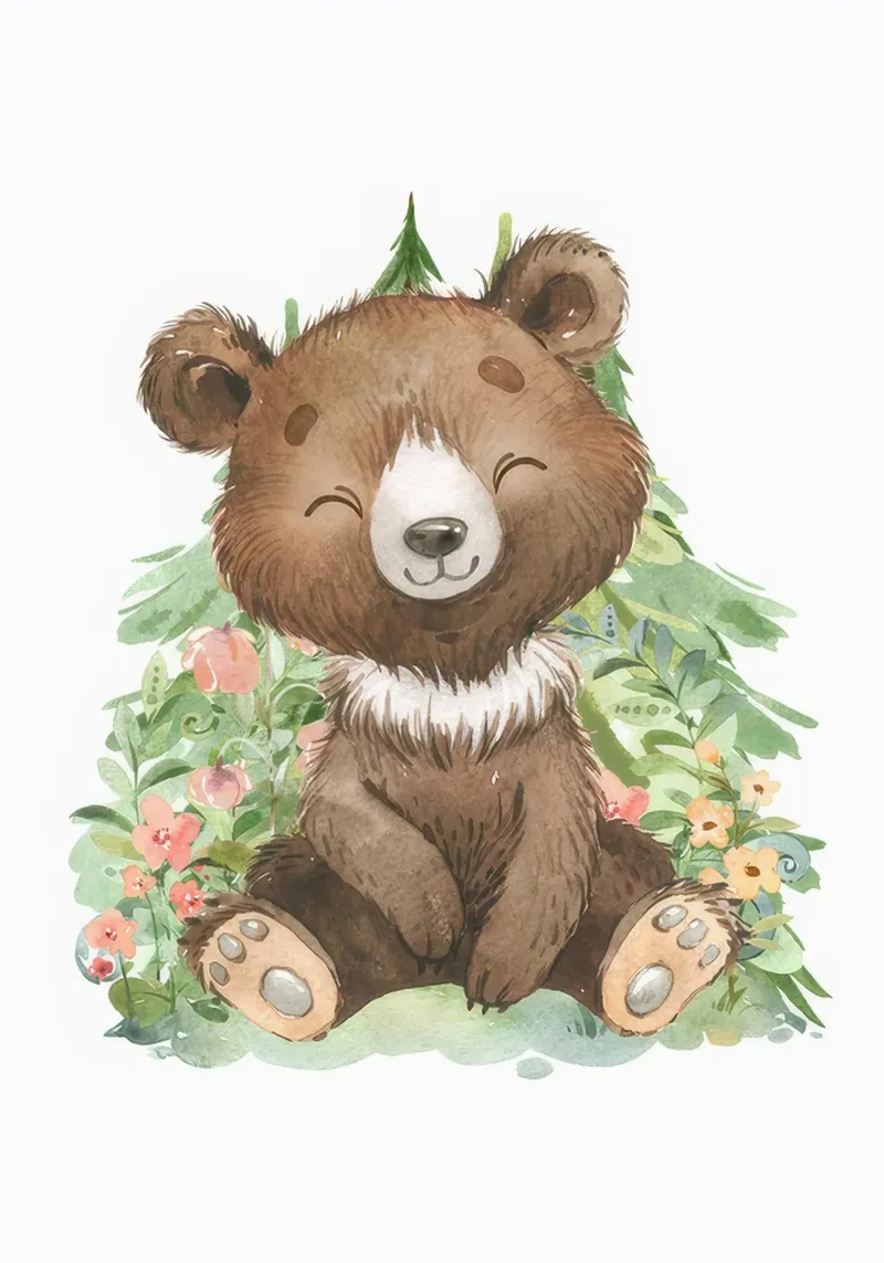 Orso del bosco carta hahnemühle da Panait Ivascu