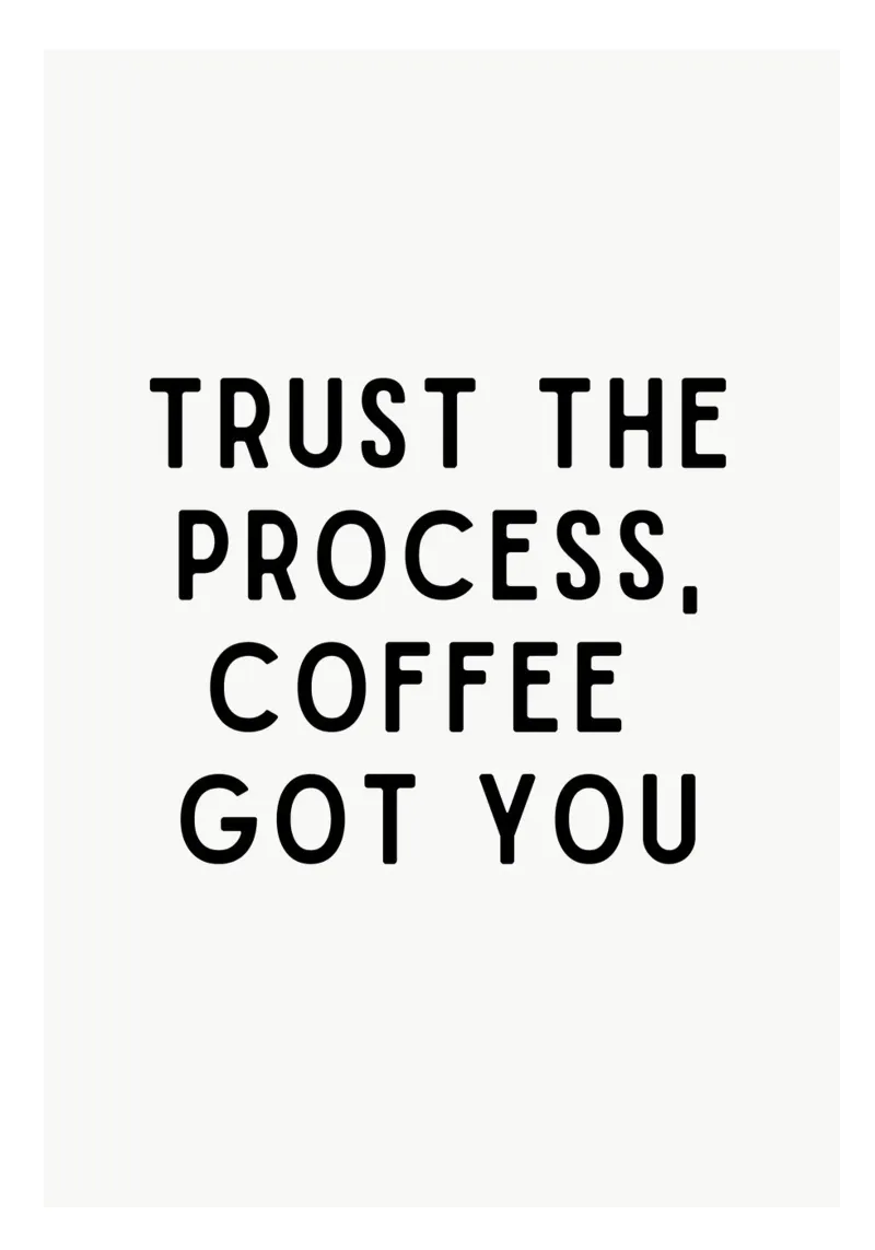 Trust the process alluminio dibond da PurePeachStudio