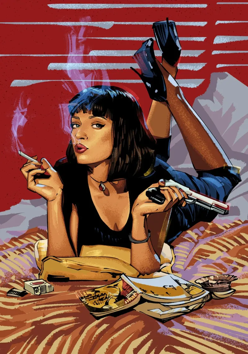 Pulp Fiction Mia lámina retroiluminada de nabakumov