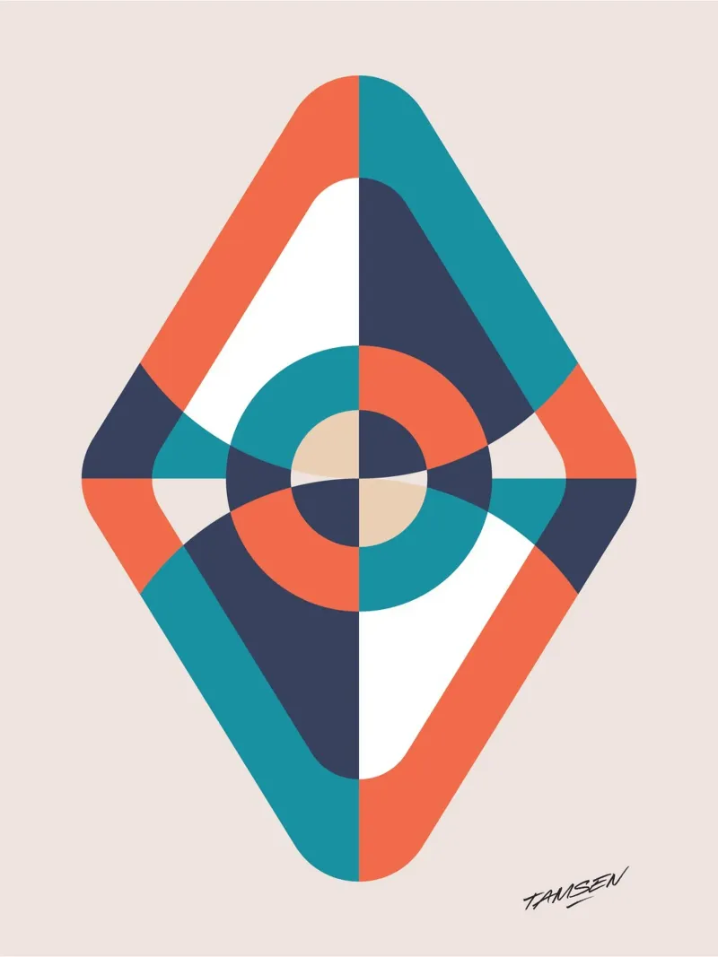 Geometrik perspective carta hahnemühle da Tamsen Design