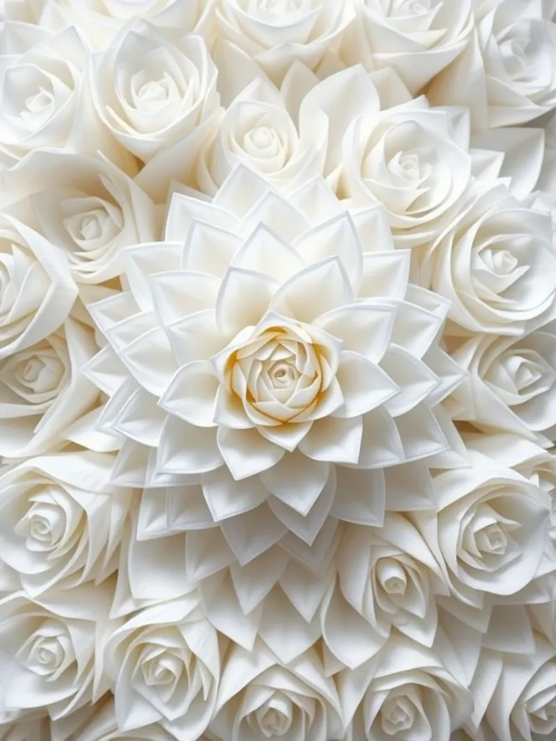 Rose bianche serene: Una composizione floreale delicata e senza tempo alluminio dibond da Artistic-shop
