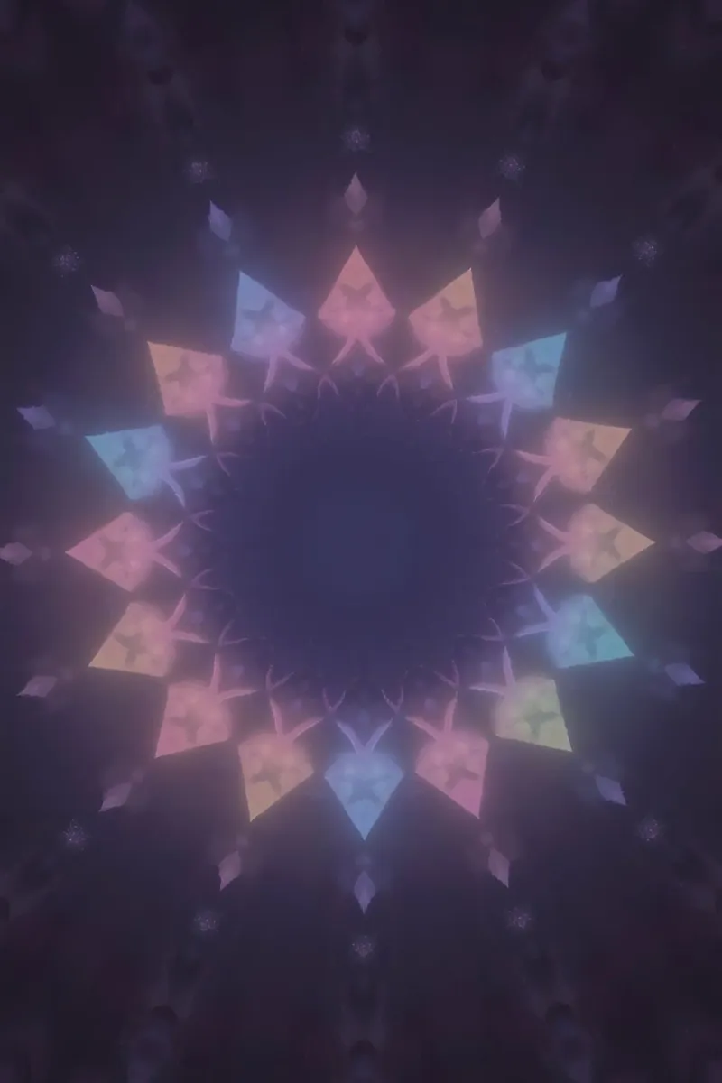 Radial Geometric Pattern with Pastel Colors hahnemühle by DesignDoodle