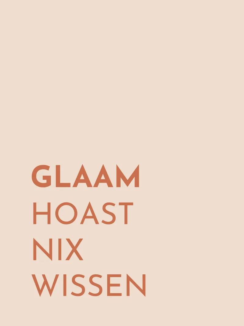 Glaam hoast nix wissen alluminio dibond da Made in Bavaria