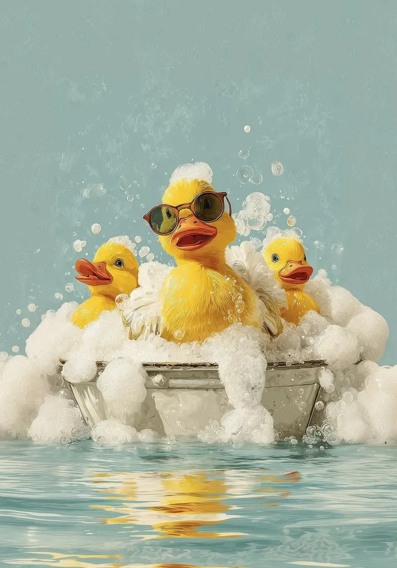 Duck Squad Soak - Vibrazioni retrò per il bagnoschiuma plexiglass da HARU HARU