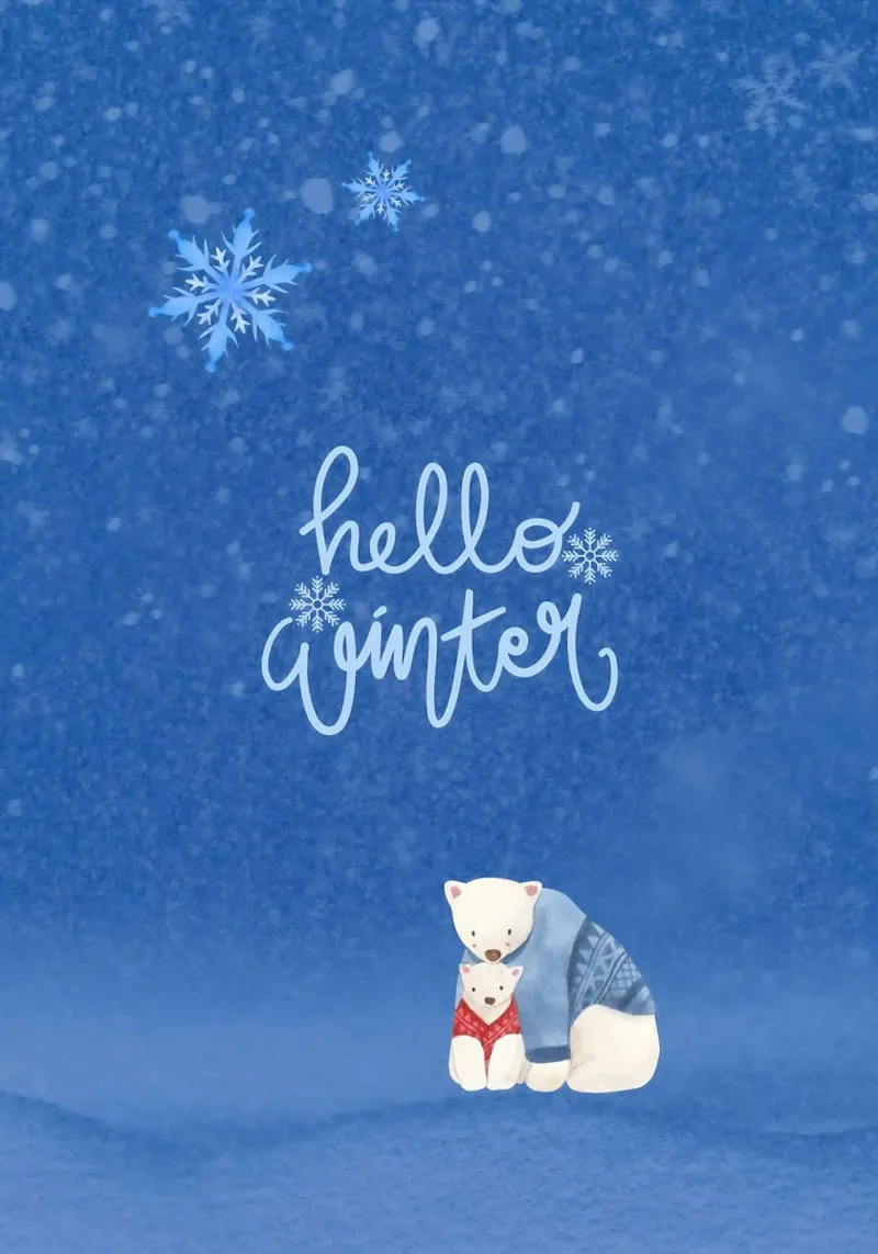 Hello Winter Poster carta hahnemühle da ORION