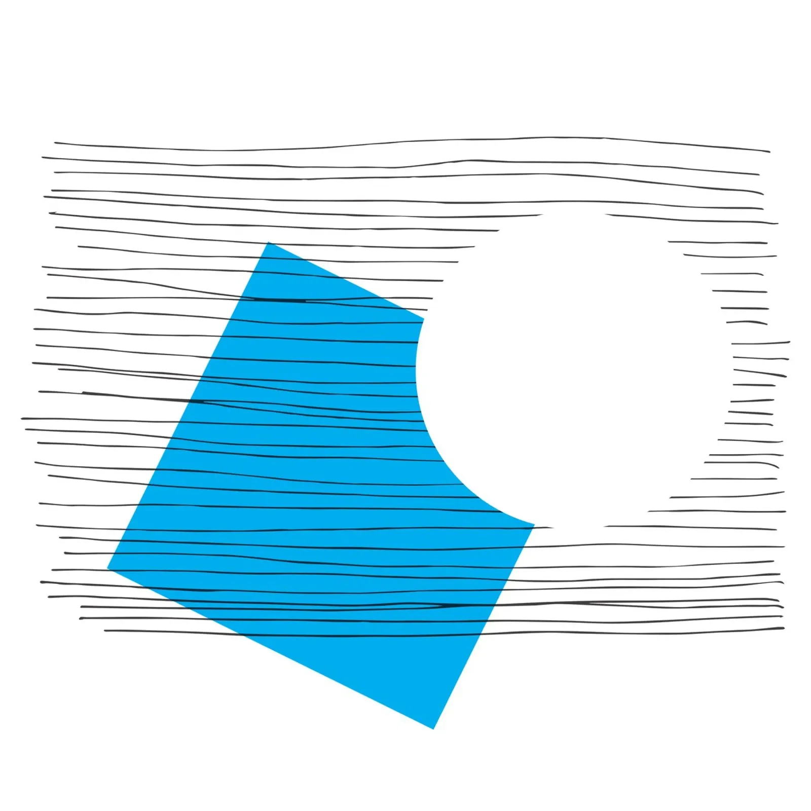Negative Geometry canvas by Kim Hubball Studio