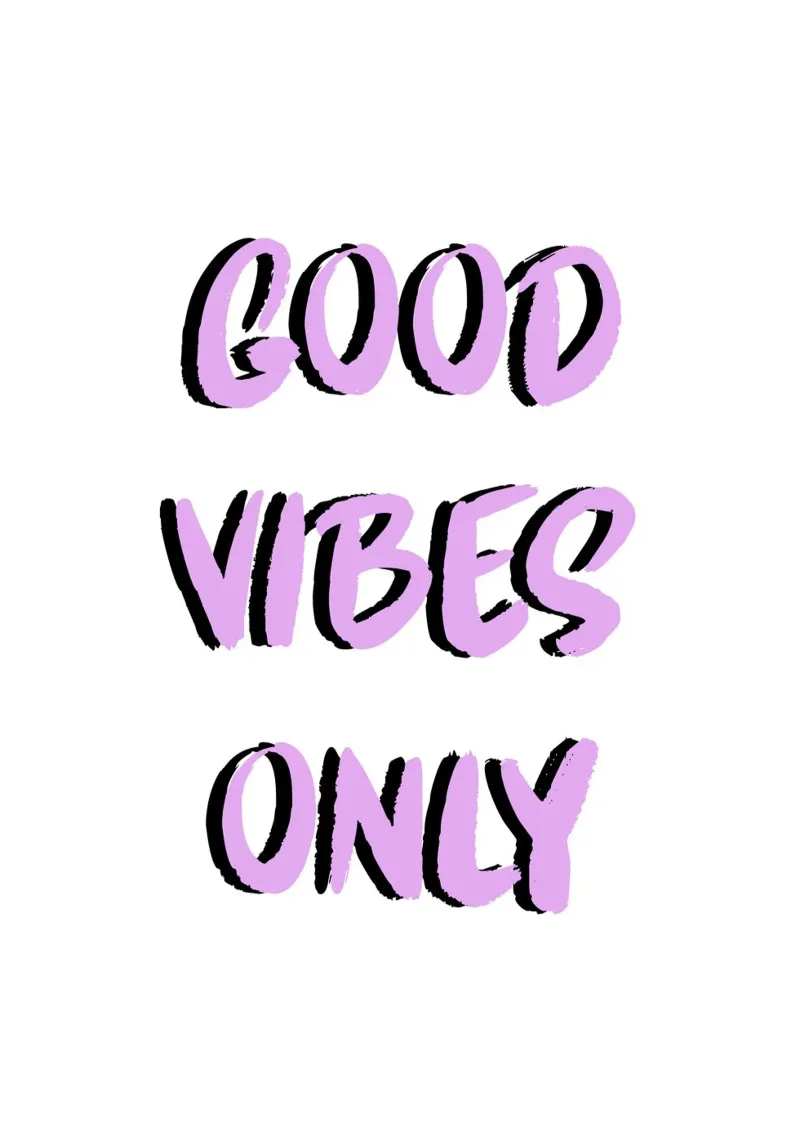 Good vibes only pellicola backlit da PinkCandyWalls