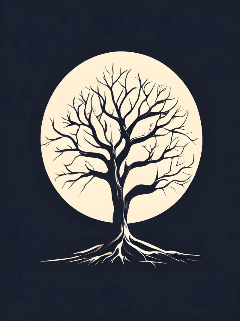 Albero della vita illuminato dalla luna plexiglass da Artistic-shop