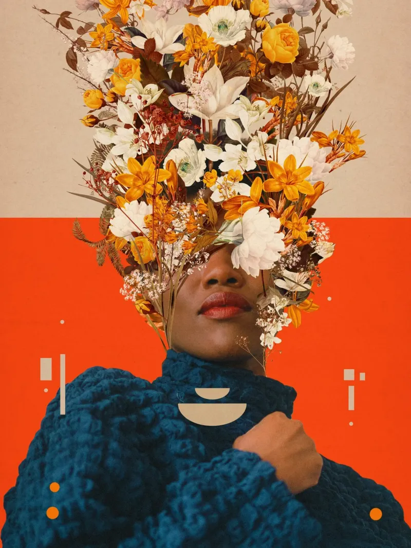 You are my Beige Orange Dreamfield poster con telaio in plastica da Frank Moth