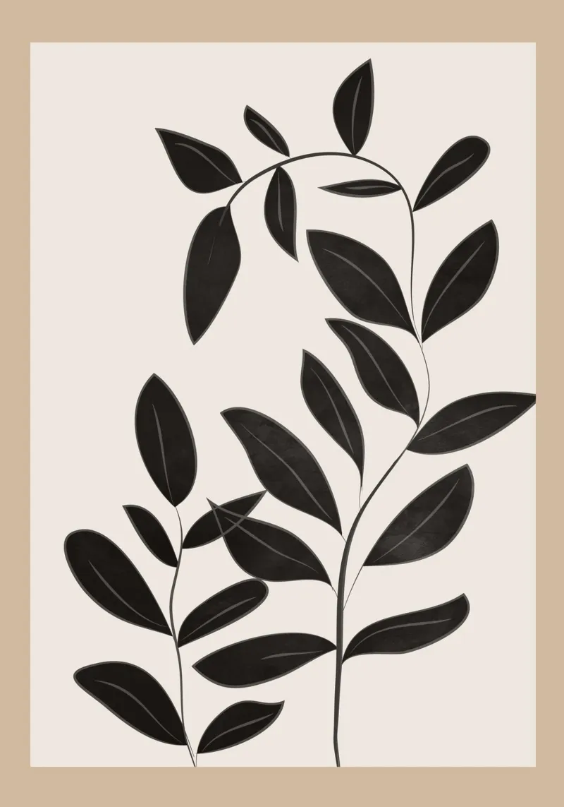 Minimalist plants & leaves Art 4 pellicola backlit da Nadjaa