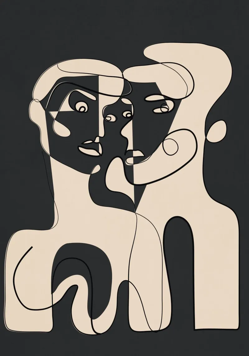 Abstract Faces 15 plexiglass da Nadjaa