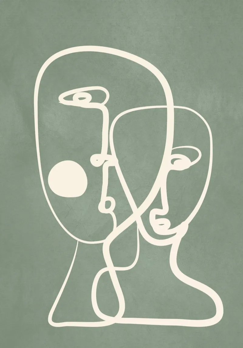 Abstract Pair Portrait 1 carta hahnemühle da Nadjaa