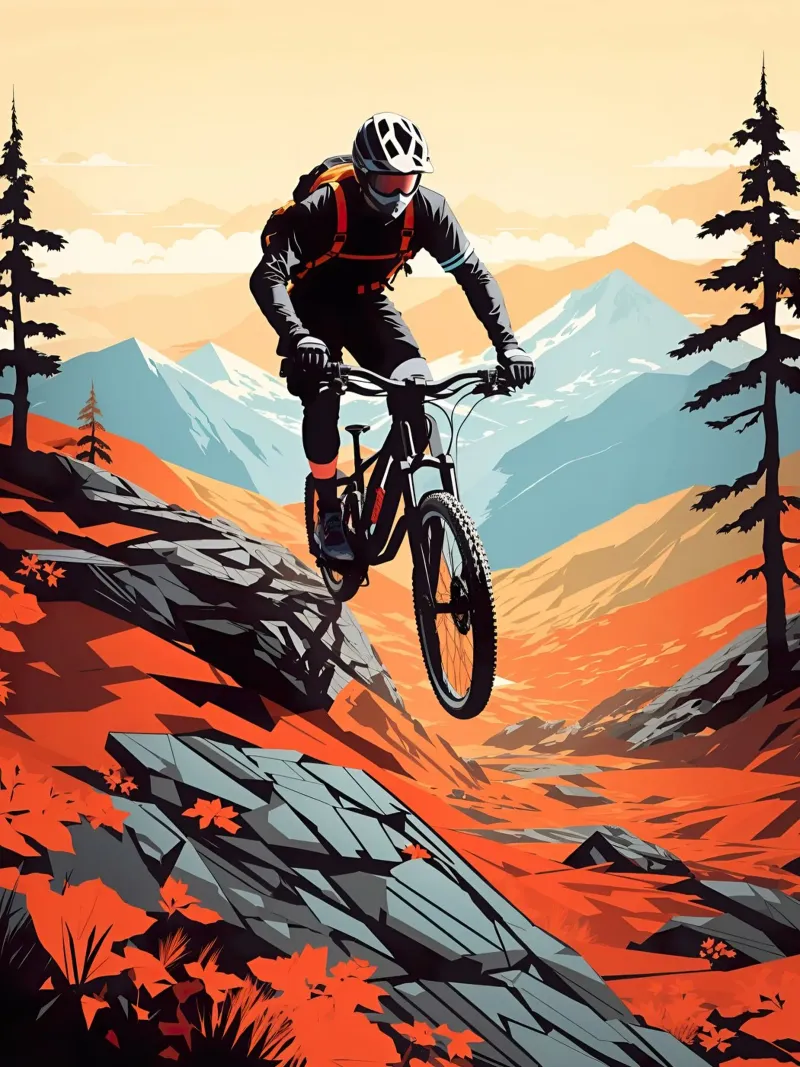 Discesa in mountain bike pellicola backlit da 🎁 ARTVI-SHOP