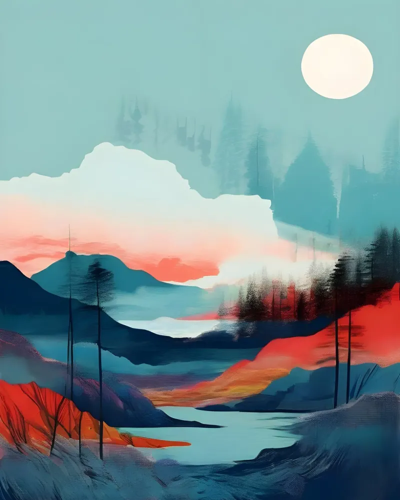 Serene zonsondergang forex-plaat van Artistic-shop
