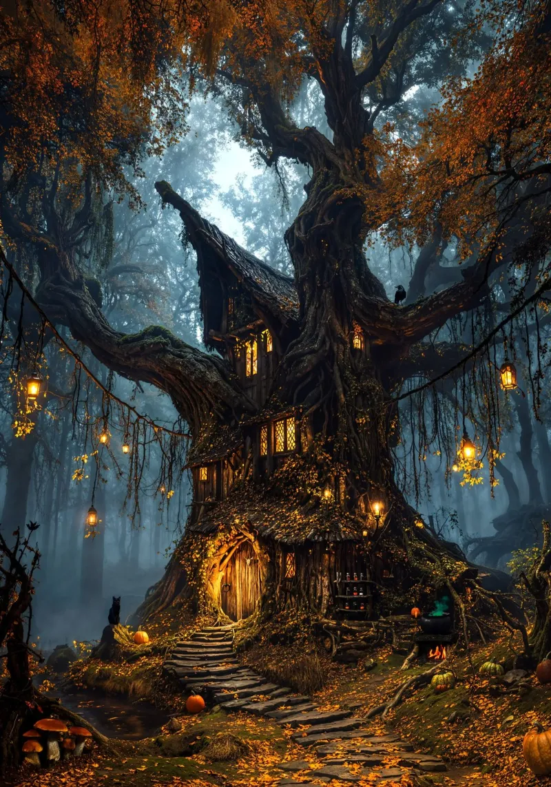The Witching Wood pellicola backlit da Pixaverse