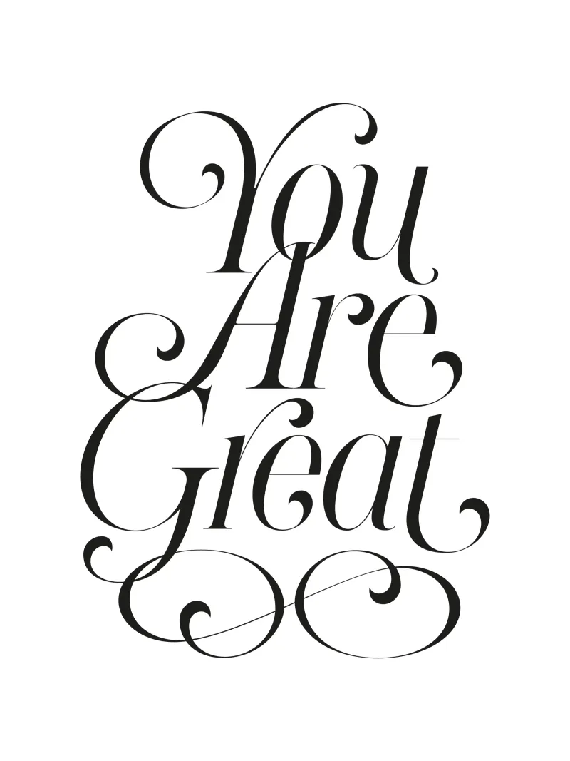 You are Great pellicola backlit da Tamsen Design
