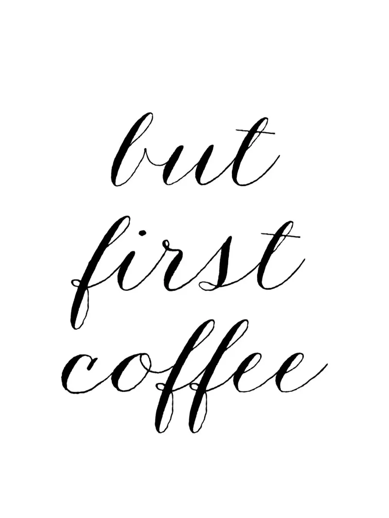 But First Coffee 10 pellicola backlit da The Type Club Tokyo