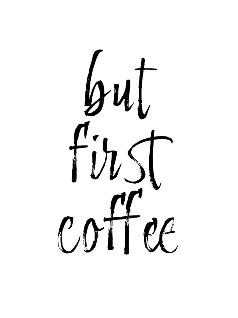 But First Coffee 11 pellicola backlit da The Type Club Tokyo