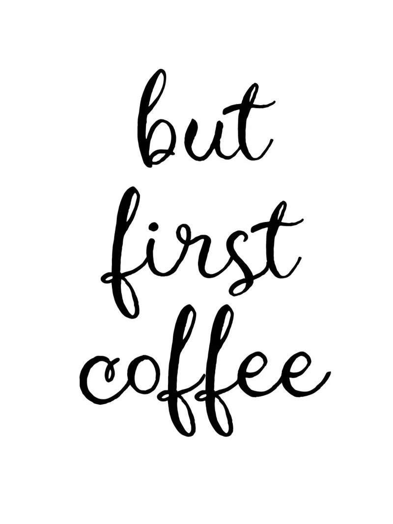 But First Coffee 12 pellicola backlit da The Type Club Tokyo