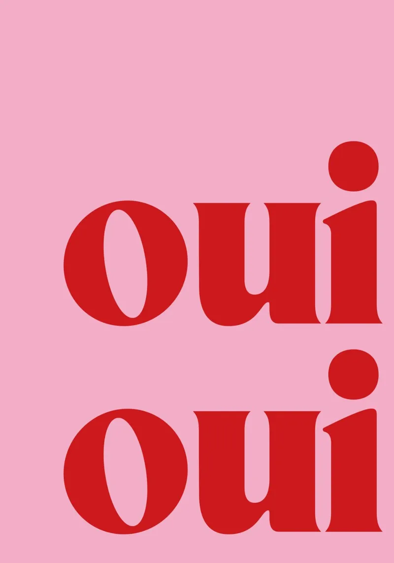 Oui Oui Print In Pink hahnemühle by pdigitalprints