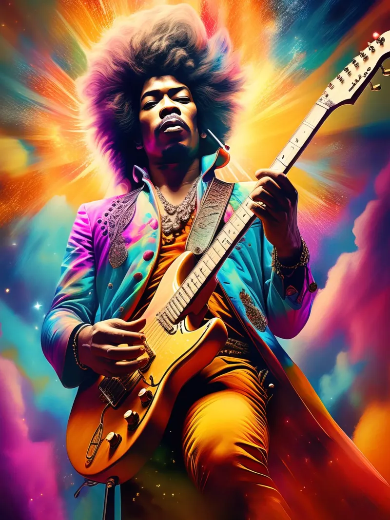 Jimi Hendrix pellicola backlit da 🎁 ARTVI-SHOP