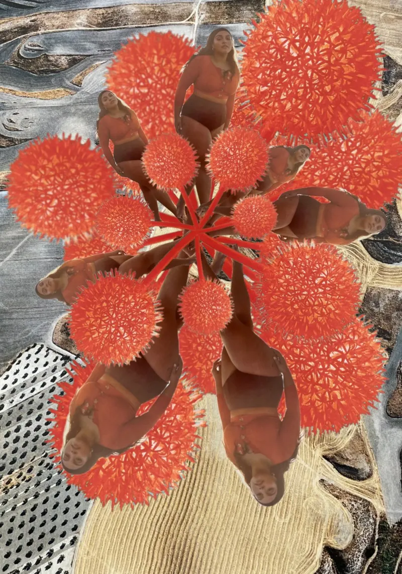 Cellule del sangue poster con telaio in alluminio da dekonstruktiv
