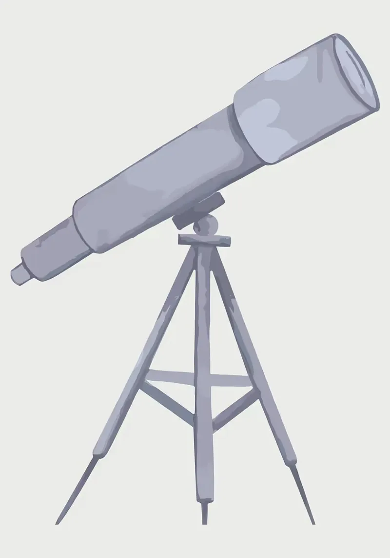 Telescopio su treppiede carta hahnemühle da bazi