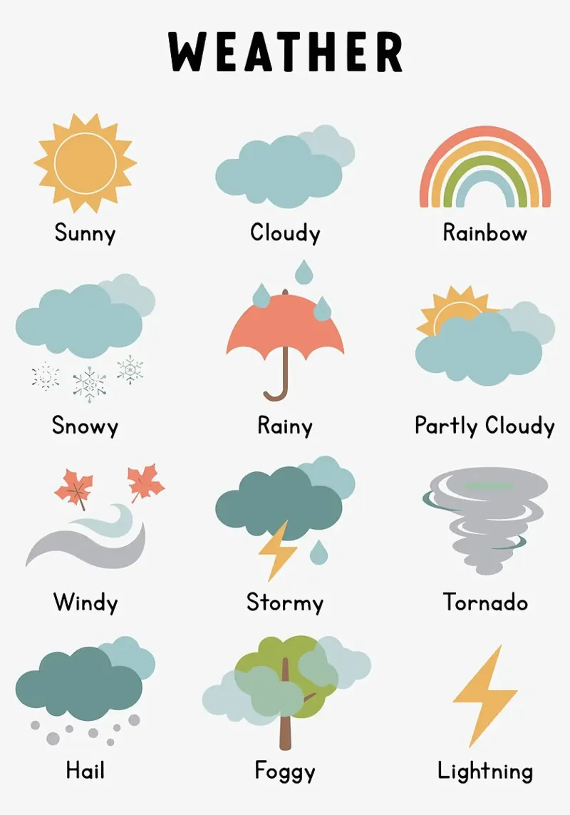 Grafico delle icone meteo plexiglass da bazi