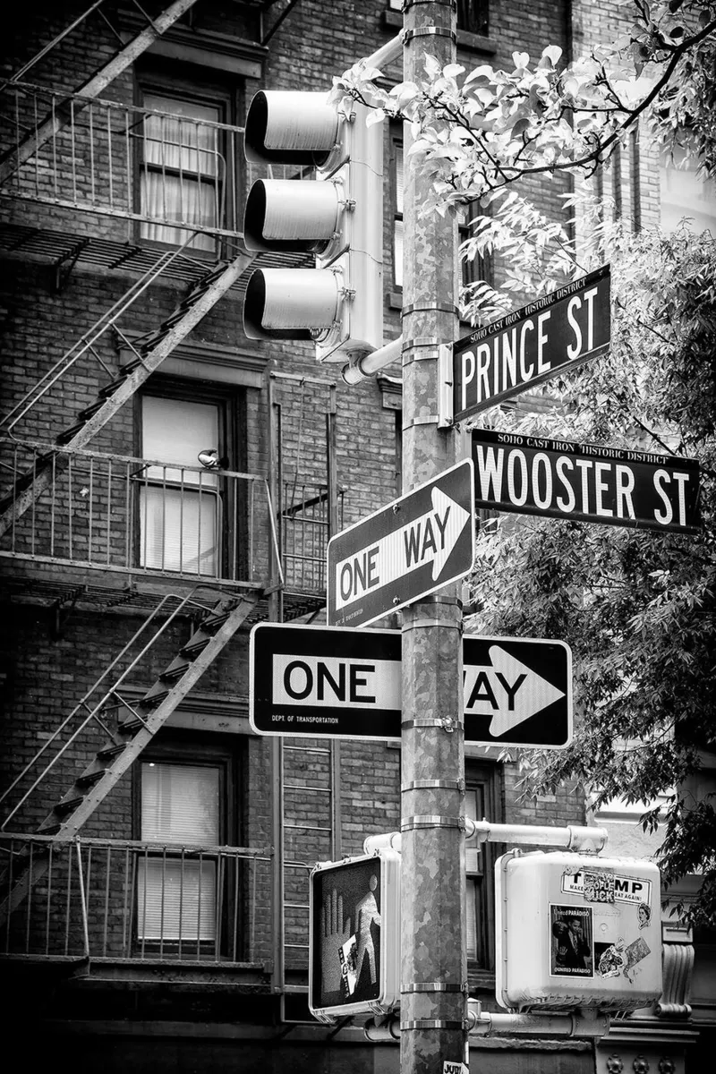 Manhattan nera - Prince Street alluminio dibond da Brant Varner