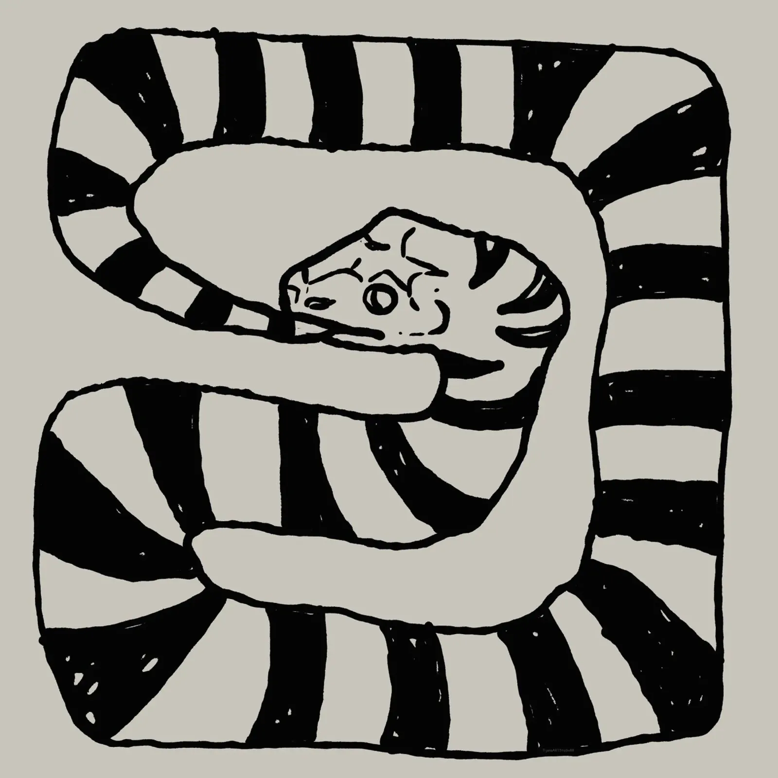 The Snake Eating Tail No1 pellicola backlit da TijanaArtStudio88