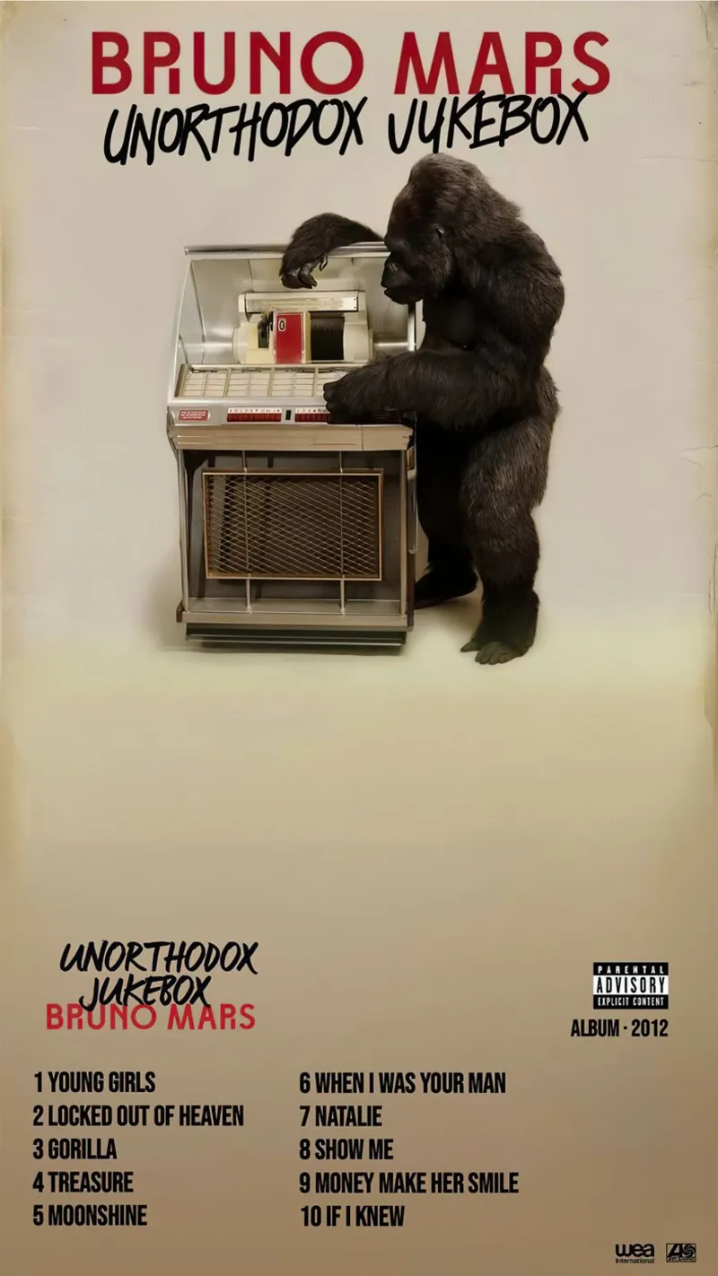 Bruno Mars Unorthodox Jokebox poster da Kuromi Dancuks