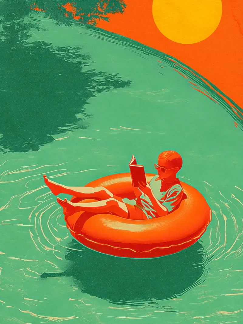 Reading Boy No 03 alluminio dibond da lazydaypaper