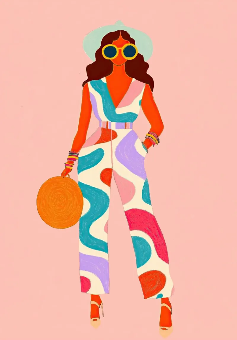 Mono Psicodélico Wave: Retro 70s Groovy Maximalist Art hahnemühle de dawnthesea