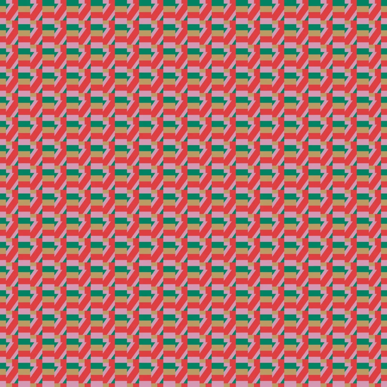 Geometric Pattern with Red and Green canvas by Life of Pie