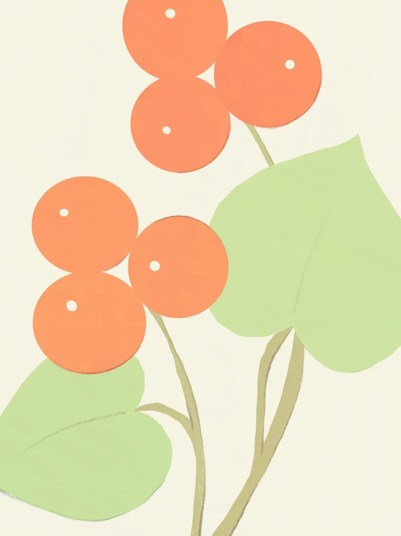 Semplice natura morta con bacche d'arancia poster da Life of Pie