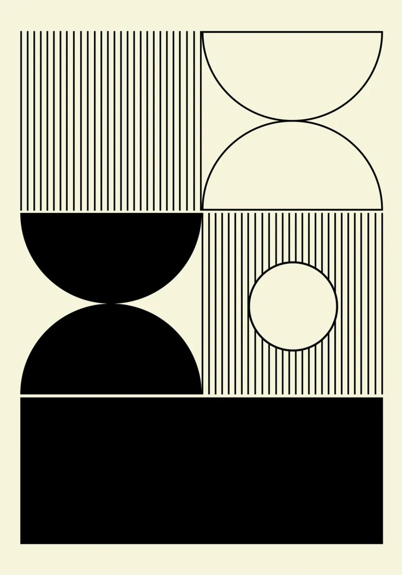 The Pause - Minimalist Geometric Abstract hahnemühle by KHouse Studio